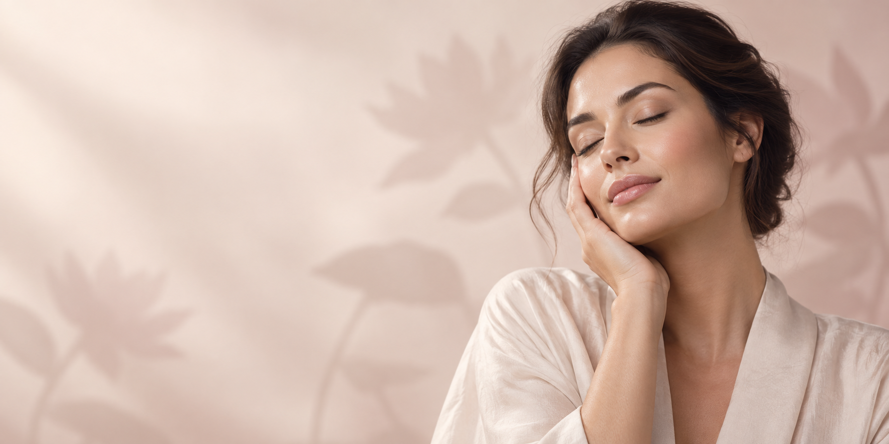 Woman enjoying a serene Lunaris Skin moment